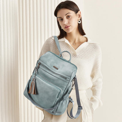 CLUCI Luxe Convertible Leather Backpack Purse