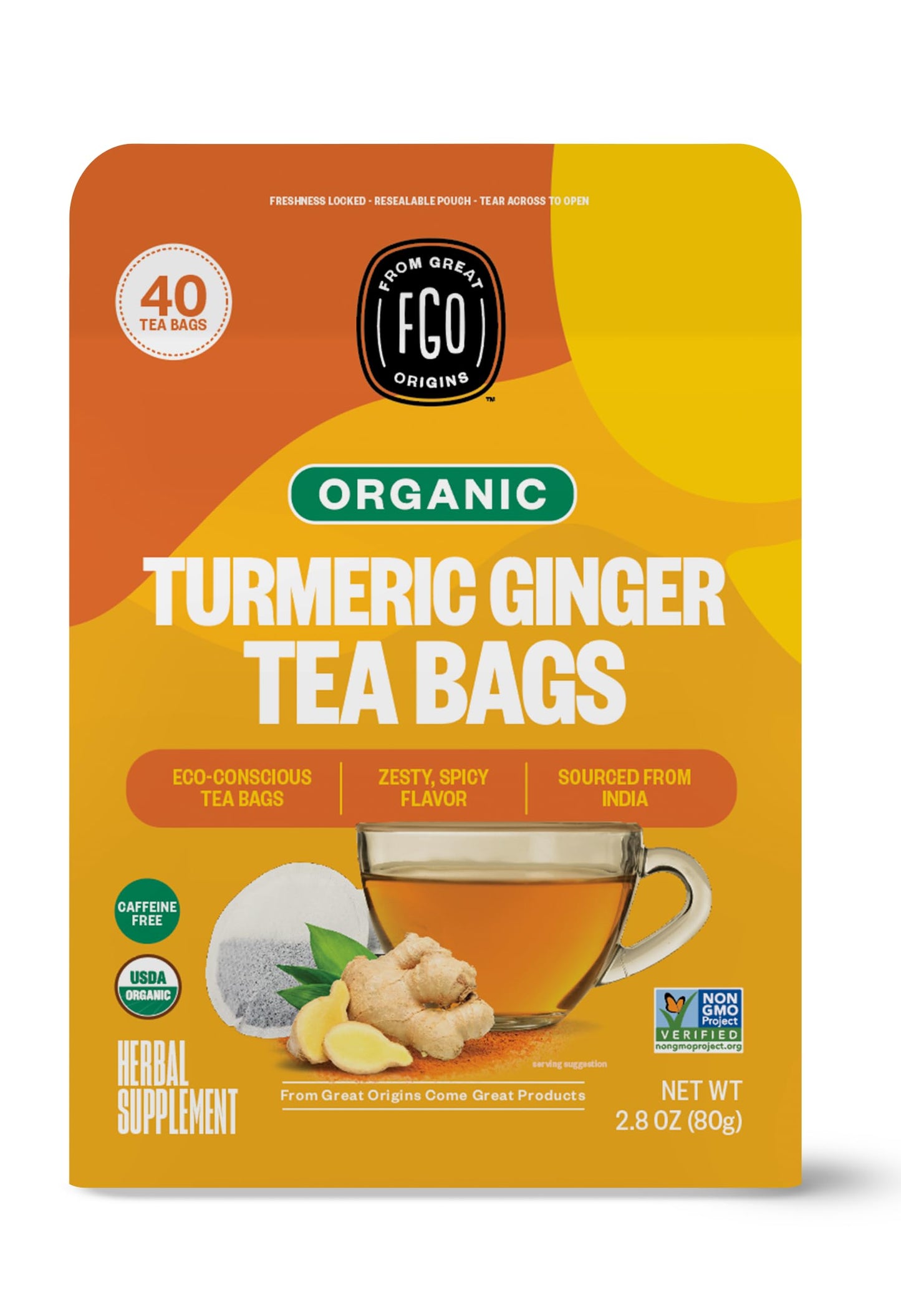 ElderZen Organic Tea - Caffeine-Free Eco Bags
