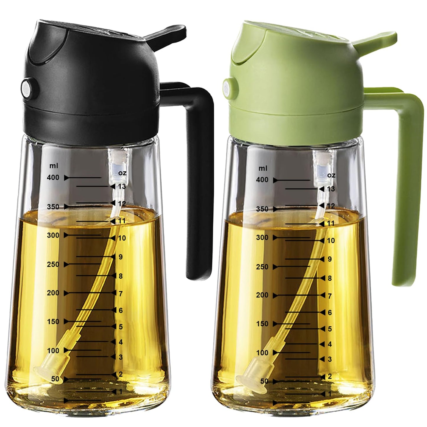 SprayMaster Duo: 16oz Olive Oil Dispenser - Black
