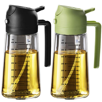 SprayMaster Duo: 16oz Olive Oil Dispenser - Black
