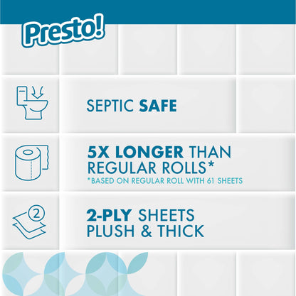 Presto! Ultra-Soft 2-Ply Family Mega Rolls Pack