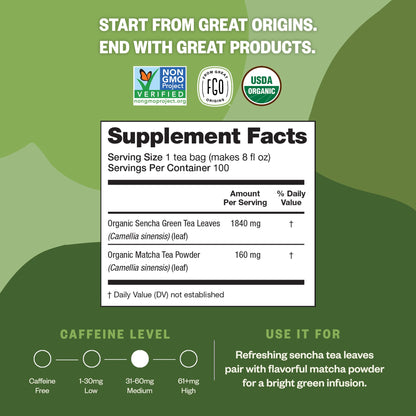 ElderZen Organic Tea - Caffeine-Free Eco Bags