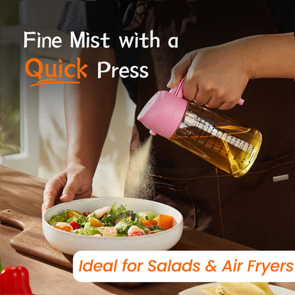 SprayMaster Duo: 16oz Olive Oil Dispenser - Black