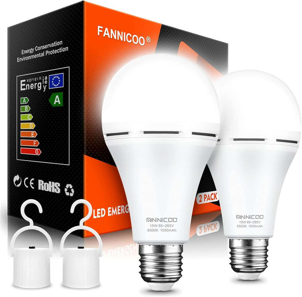 1500mAh Rechargeable Emergency Light Bulbs for Power Outage 15W 80W Equivalent Battery Backup LED Bulbs for Power Failure, Camping, Hiking, Hurricane(6500K Daylight 4Pack) - Premium LIGHTING from Visit the FanNicoo Store - Just $19.99! Shop now at Handbags Specialist Headquarter
