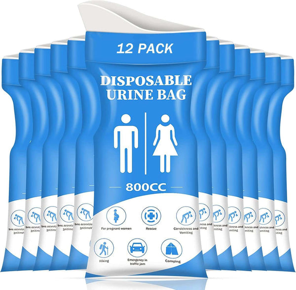 DIBBATU Disposable Urine Bag, 12/24 PCS Pee Bags for Travel for Women/Men, 800ML Emergency Portable Urinal Bag and Vomit Bags, Unisex Urinal Bag for Camping, Traffic Jams, Pregnant, Patient, Kids - Premium Health Care from Visit the DIBBATU Store - Just $17.99! Shop now at Handbags Specialist Headquarter