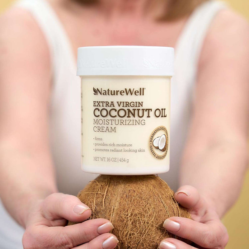NATURE WELL Extra Virgin Coconut Oil Moisturizing Cream for Face, Body, & Hands, Restores Skin's Moisture Barrier, Provides Intense Hydration For Dry & Dull Skin,16 Oz (Packaging May Vary) - Premium Body Creams from Visit the NATURE WELL Store - Just $20.99! Shop now at Handbags Specialist Headquarter