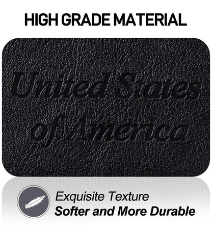 HerriaT RFID Leather Passport Wallet - Gray