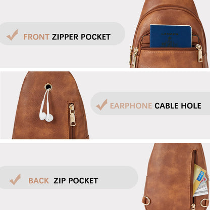 BOSTANTEN Chic Leather Crossbody Sling Bag