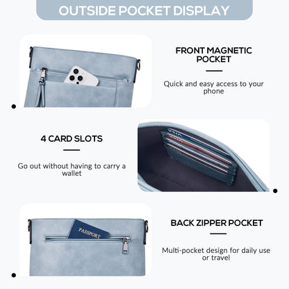 Chic Leather Crossbody with Card Slots for Women