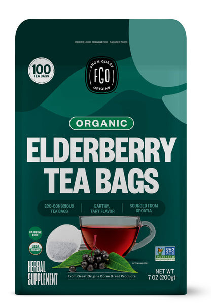 ElderZen Organic Tea - Caffeine-Free Eco Bags
