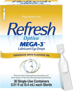 Refresh Optive Mega-3 Lubricant Eye Drops, Preservative-Free, 0.01 Fl Oz Single-Use Containers, 60 Count - Premium Health Care from Visit the Refresh Store - Just $18.99! Shop now at Handbags Specialist Headquarter