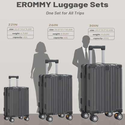 JetGlide 3pc Spinner: Expandable Hardshell Luggage