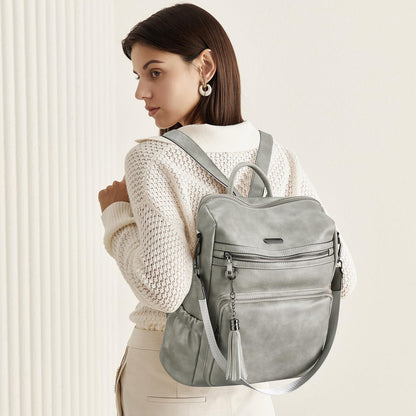 CLUCI Luxe Convertible Leather Backpack Purse