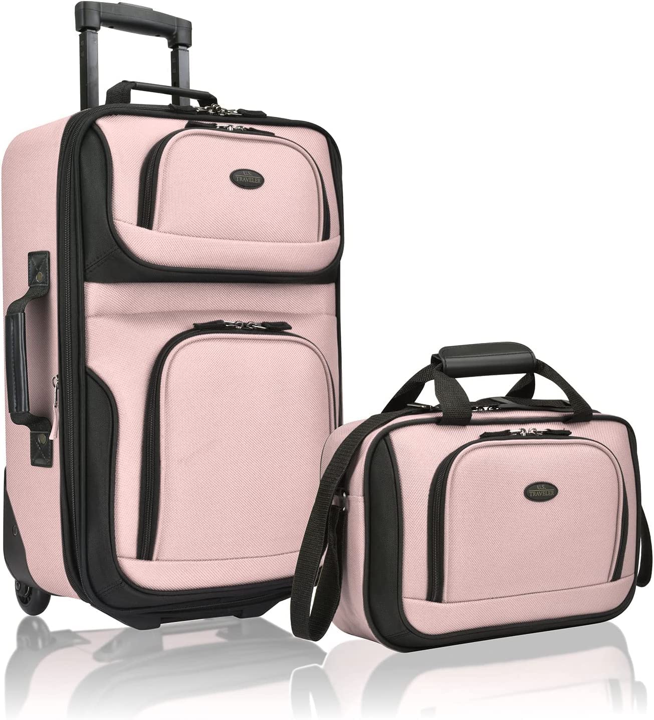 U.S. Traveler Rio Expandable Orange Carry-on