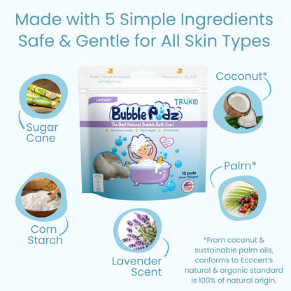 TruKid Bubble Podz: Gentle Lavender Bath Bombs