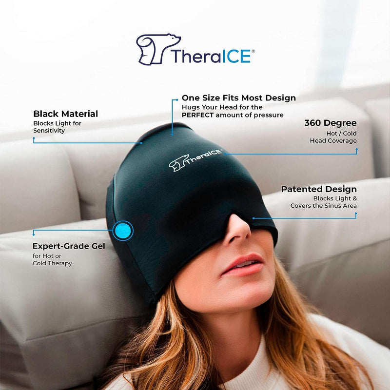 TheraICE Migraine Headache Relief Cap, Hot & Cold Therapy Hat, Migraine Relief Cap, Cool Gel Head Wrap, Headache Cap Ice Pack Mask, Cold Compress Migraine Relief Products Device for Tension & Stress - Premium Health from Visit the TheraICE Rx Store - Just $39.99! Shop now at Handbags Specialist Headquarter