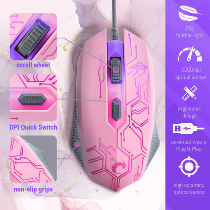 Hornet RX-250: 4-in-1 RGB Gaming Gear Bundle
