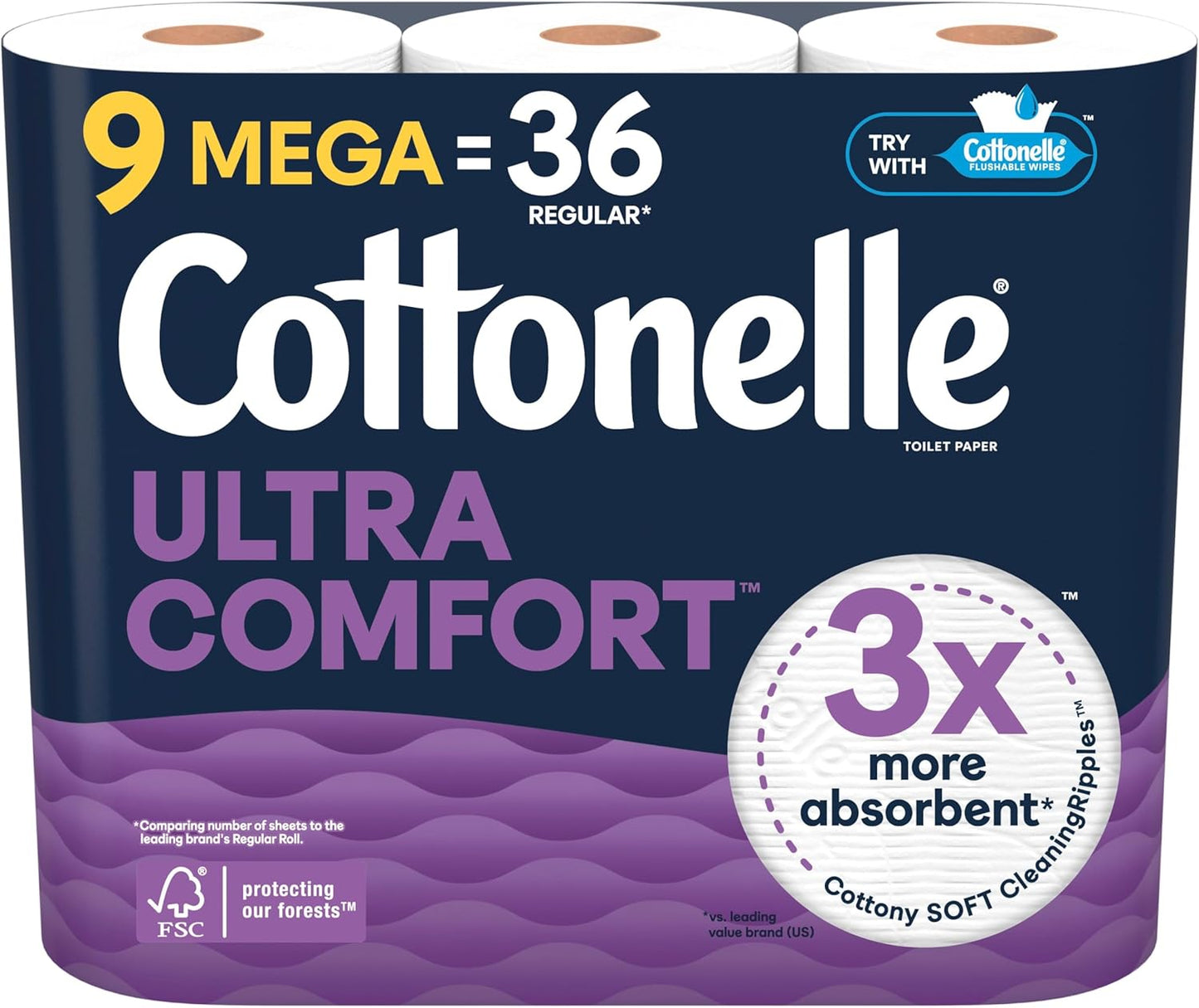 Cottonelle Ultra Mega: 9 = 36 Comfort Rolls