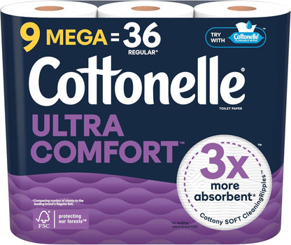Cottonelle Ultra Mega: 9 = 36 Comfort Rolls