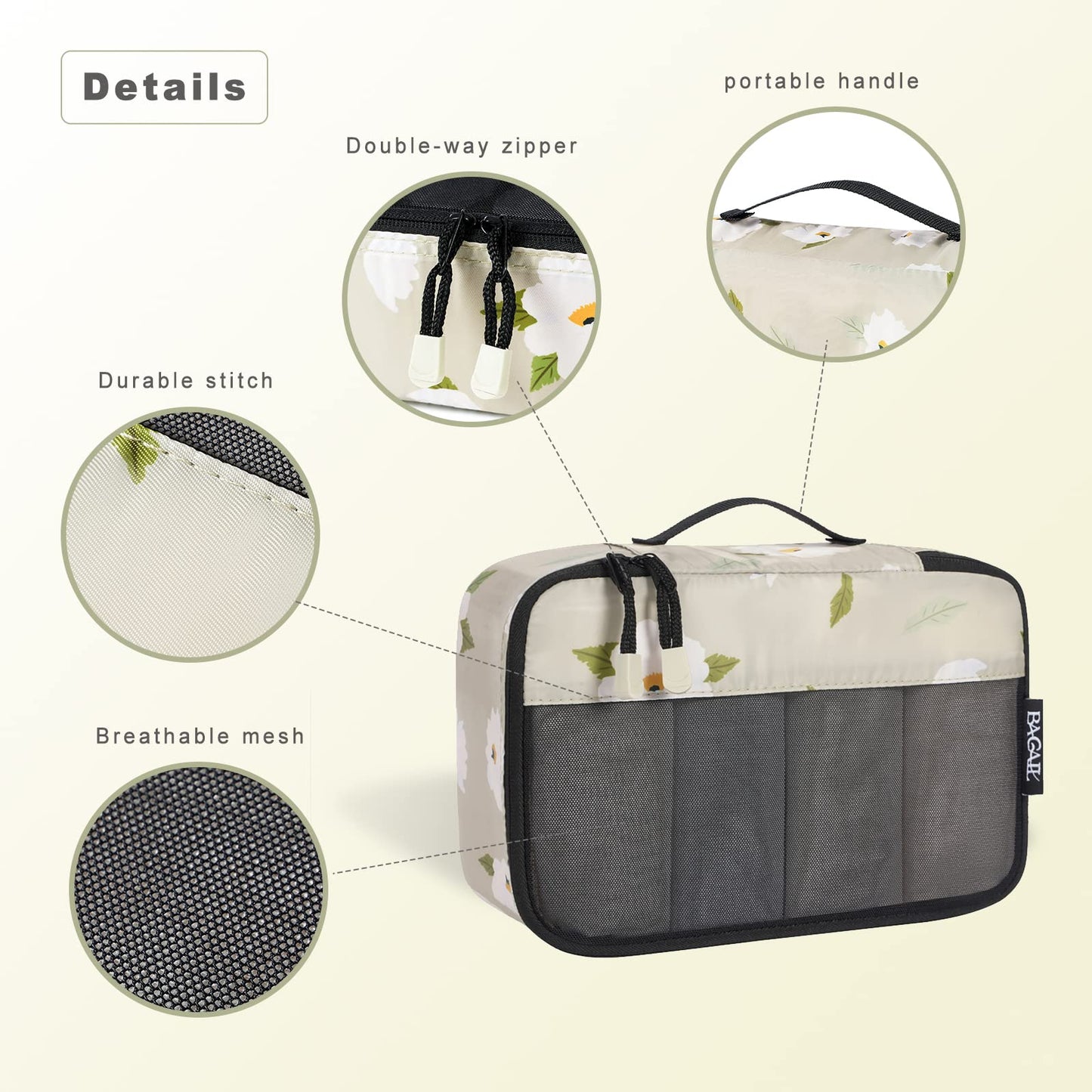 BAGAIL Travel Cubes: 8/9 Set Packing Organizers