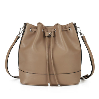 AFKOMST Chic Leather Bucket & Crossbody Bag Set