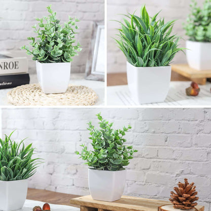 Rose Mini Potted Faux Plants - 2 Pack Decor