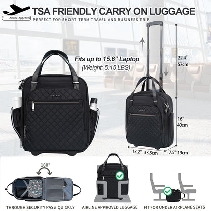EMPSIGN 16 Wheeled Underseat Travel Bag
