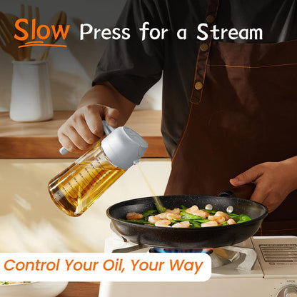 SprayMaster Duo: 16oz Olive Oil Dispenser - Black