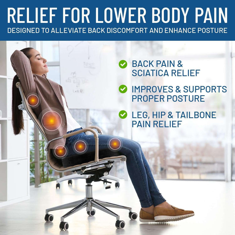 Everlasting Comfort Seat Cushion for Lower Back Pain Relief - Enhances Posture & Support, Provides All-Day Comfort - Non-Slip Tailbone Pain Relief Cushion - Multi-Use Car, Gaming, Office Chair Cushion - Premium Health Care from Visit the Everlasting Comfort Store - Just $55.99! Shop now at Handbags Specialist Headquarter