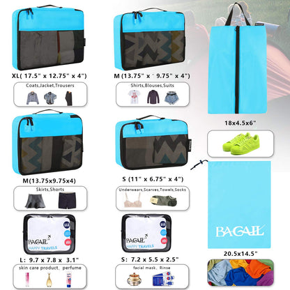 BAGAIL Travel Cubes: 8/9 Set Packing Organizers