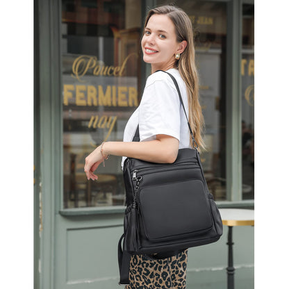 CLUCI Luxe Convertible Leather Backpack Purse