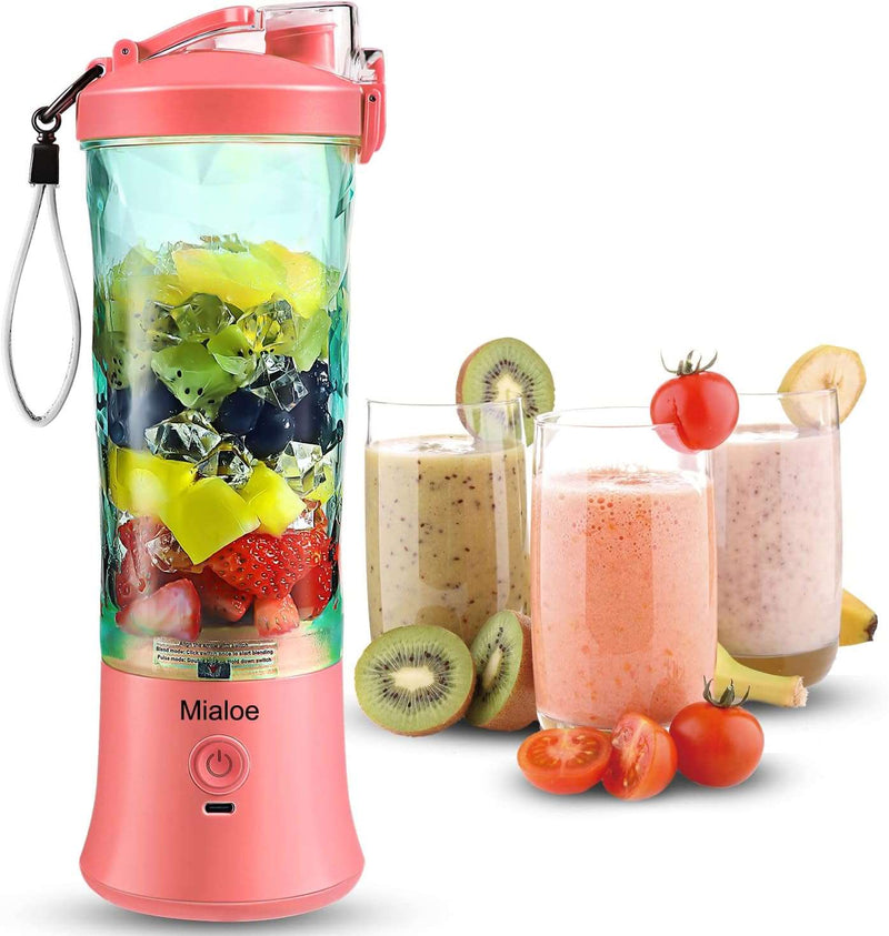 Portable Blender, Personal Size Eletric USB Juicer Cup, Fruit, Smoothie, Baby Food Mixing Machine Magnetic Secure Switch 14 oz (Pink) - Premium Kitchen Helpers from Visit the Mialoe Store - Just $31.99! Shop now at Handbags Specialist Headquarter