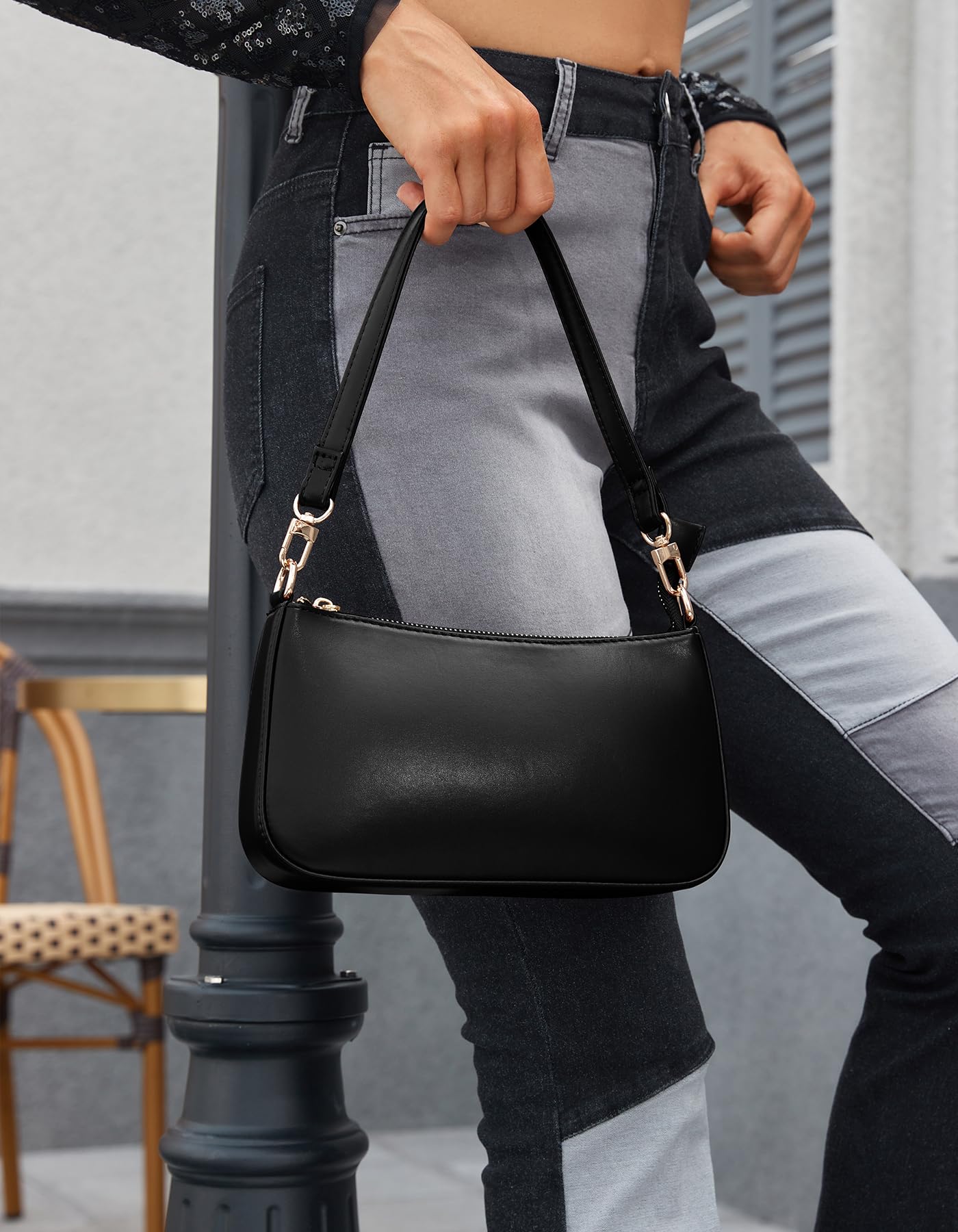 Retro Vegan Leather Shoulder Bag