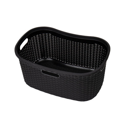 Ivory Wicker Mind Reader 40L Laundry Basket