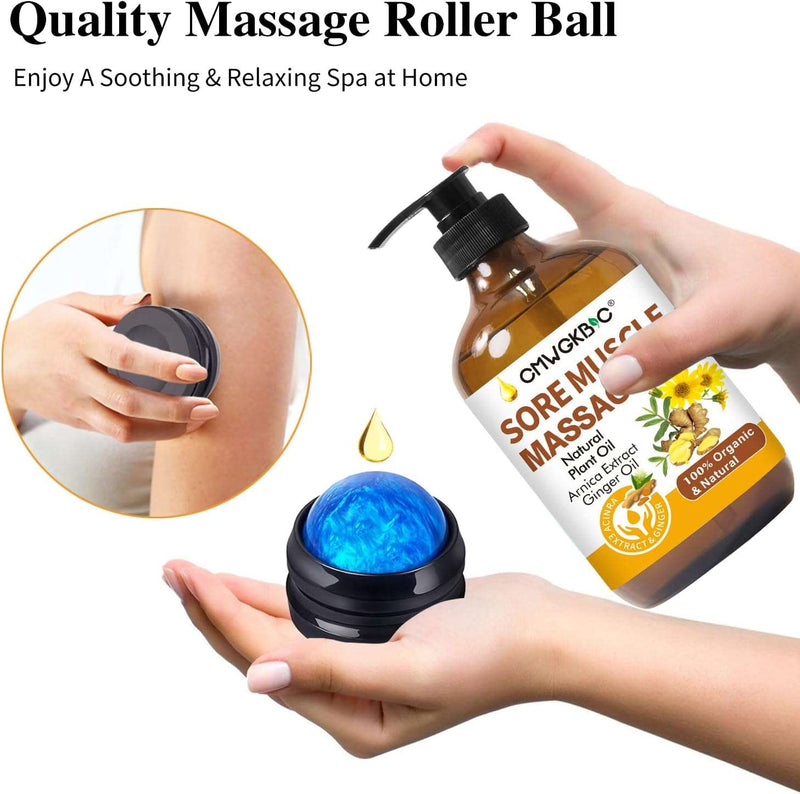 Massage Oil for Massage Therapy Kit,Ginger Oil Lymphatic Drainage-Arnica Sore Muscle Oil Massage &Lavender Oil Relaxing Massage Oils,Massage Kit With Massage Roller Ball Valentines Gifts for Men Women - Premium Oil from Brand: CMWGKBC - Just $27.99! Shop now at Handbags Specialist Headquarter