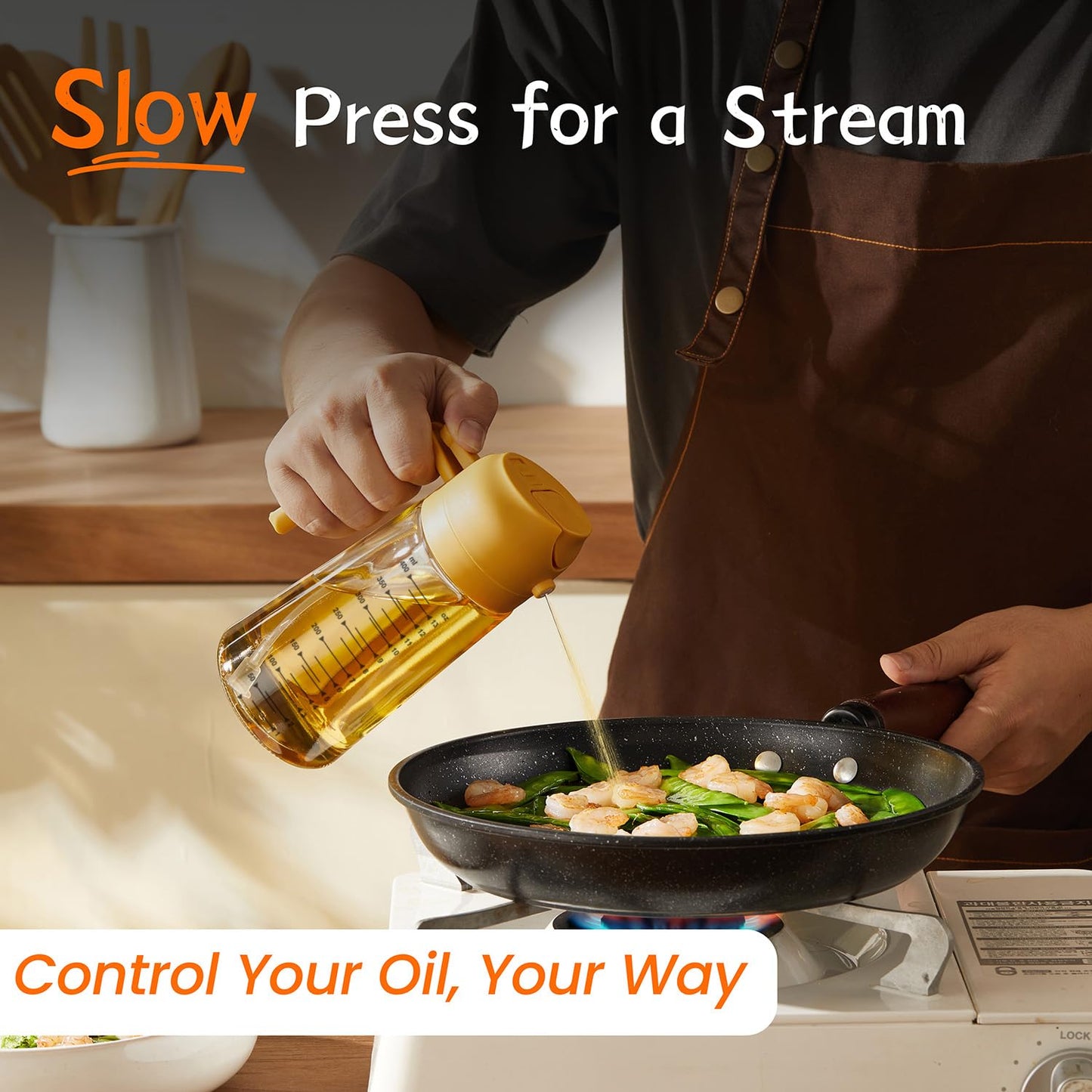 SprayMaster Duo: 16oz Olive Oil Dispenser - Black