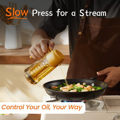 SprayMaster Duo: 16oz Olive Oil Dispenser - Black