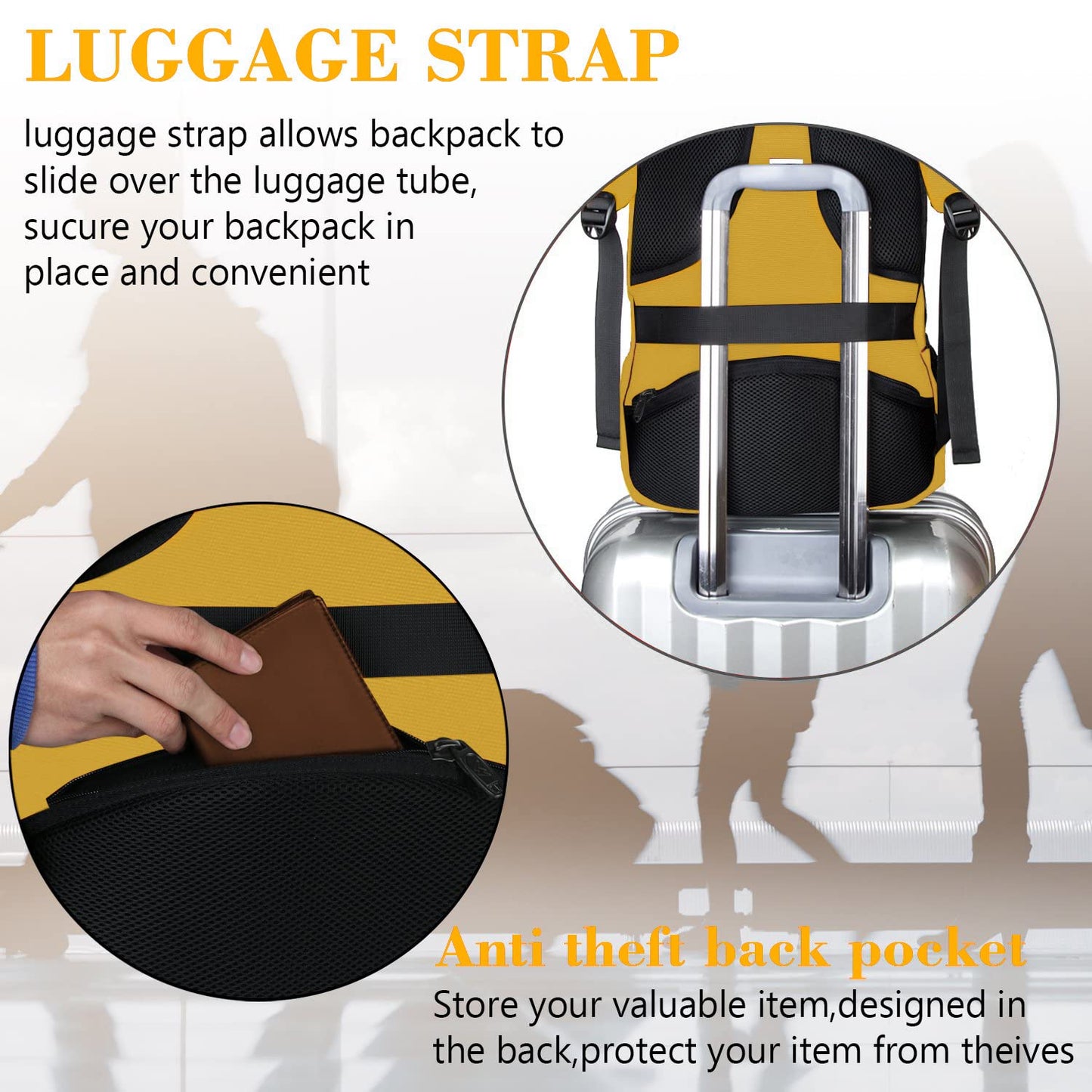 MATEIN SleekGuard Laptop Backpack with USB Port