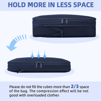 BAGAIL Expandable Travel Compression Cubes Set