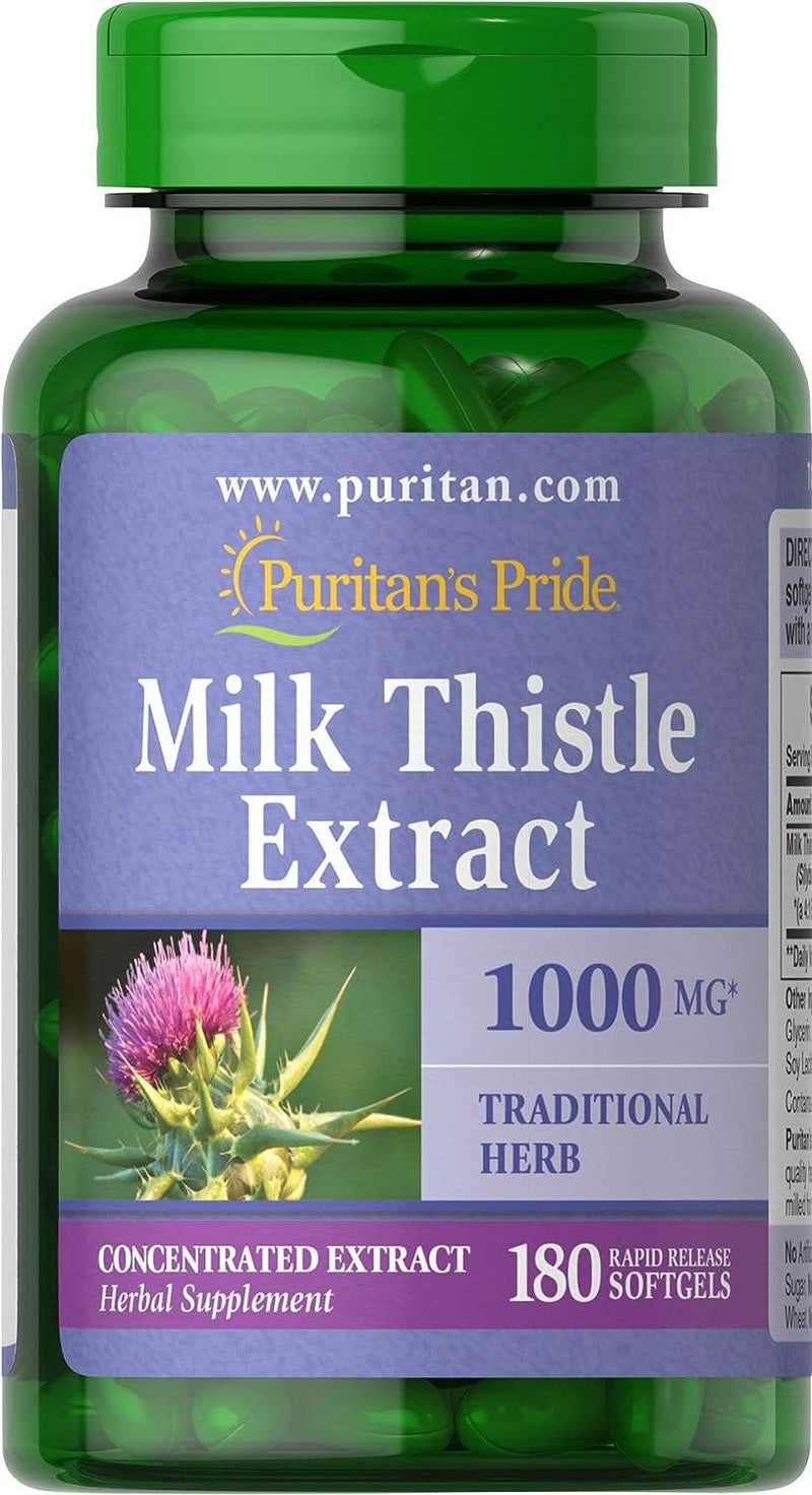 Puritan's Pride Milk Thistle 4:1 Extract 1000 Mg (Silymarin) Softgels,for Liver Support ,180 Count - Premium Health Care from Visit the Puritan's Pride Store - Just $28.99! Shop now at Handbags Specialist Headquarter