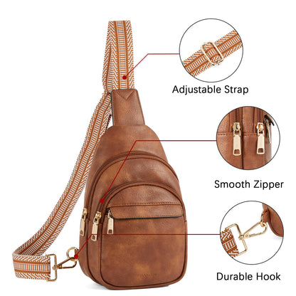 BOSTANTEN Chic Leather Crossbody Sling Bag