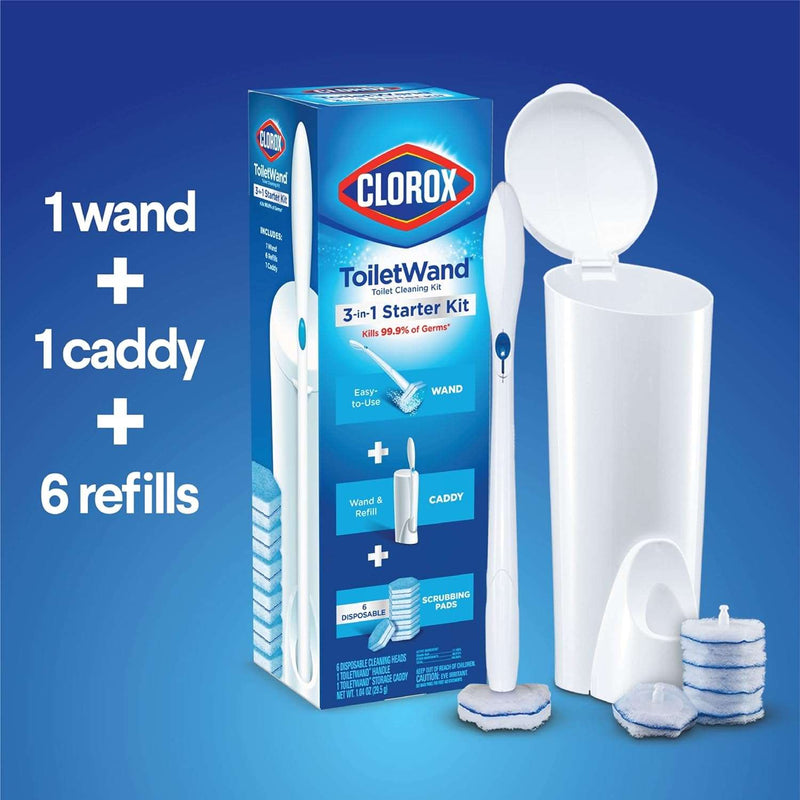 Original Clorox Cleaning System, ToiletWand, Storage Caddy, 6 Refill Heads (Package May Vary) - Premium Bath and body from Visit the Clorox Store - Just $19.99! Shop now at Handbags Specialist Headquarter