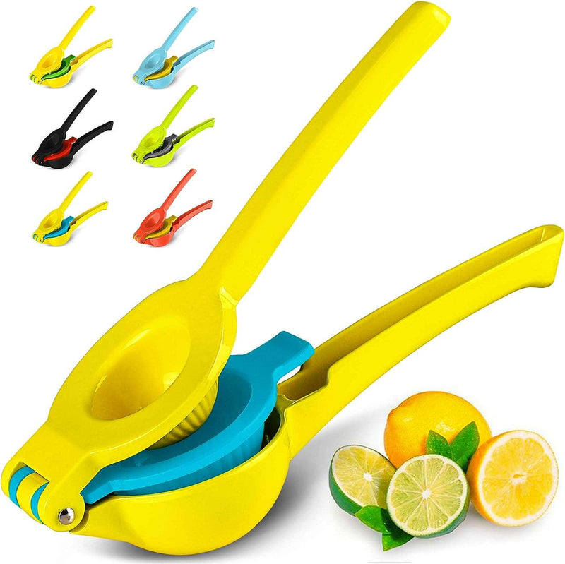Zulay Metal 2-In-1 Lemon Squeezer Manual - Sturdy, Max Extraction Hand Juicer Lemon Squeezer Gets Every Last Drop - Easy to Clean Manual Citrus Juicer - Easy-to-Use Lemon Juicer Squeezer-Yellow/Green - Premium Kitchen Helpers from Brand: Zulay Kitchen - Just $15.99! Shop now at Handbags Specialist Headquarter