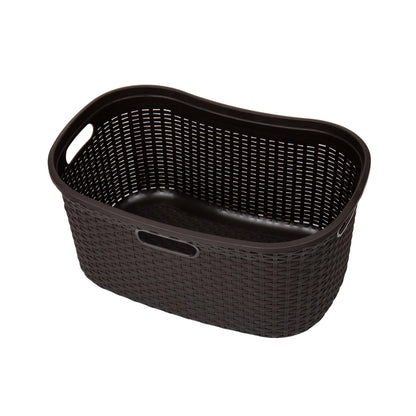 Ivory Wicker Mind Reader 40L Laundry Basket