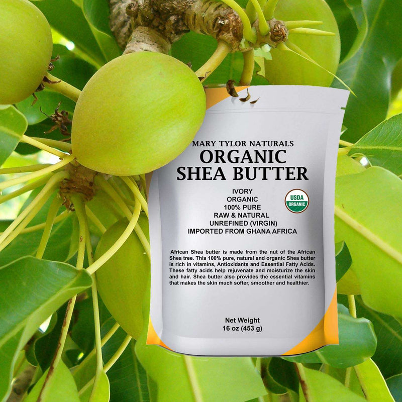 Mary Tylor Naturals Organic Shea butter 1 lb — USDA Certified Raw, Unrefined, Ivory From Ghana Africa — Great for Hair, Skin and all your DIY Projects - Premium Body Butters from Visit the Mary Tylor Naturals Store - Just $23.99! Shop now at Handbags Specialist Headquarter