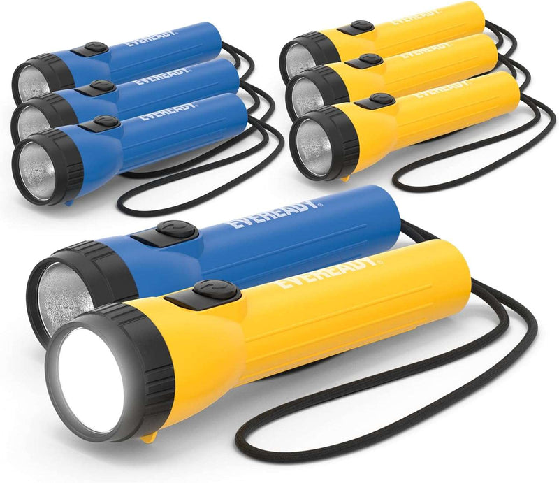 EVEREADY LED Flashlights (4-Pack), Bright Flashlights for Emergencies and Camping Gear, Flash Light with AA Batteries Included, Blue/Yellow (4-Pack) - Premium Flashlights from Visit the Eveready Store - Just $19.99! Shop now at Handbags Specialist Headquarter