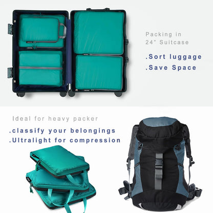 BAGAIL Travel Compression Cubes Set for Packing Ease