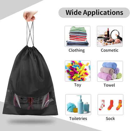 Clear View Travel Shoe Bags - 12 Pack