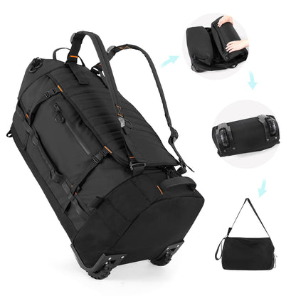 AquaRoll 29 Quilted Wheeled Duffle Backpack