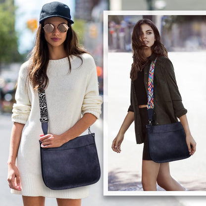 AUYOCO Chic Vegan Leather Crossbody Bag with Strap